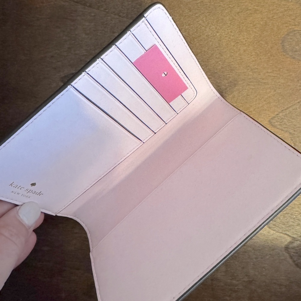 Kate Spade Pink Pineapple passport holder/Travel Wallet - Picture 2 of 2